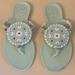 Jack Rogers Girls Georgica Jelly Slip On Thong Sandal  spa Size 11